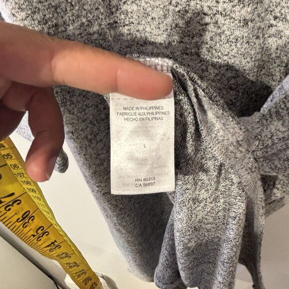 Lucky Brand Round Sweater Dress Charcoal Grey Sz Large Knee Length Fall NEW - Picture 8 of 9